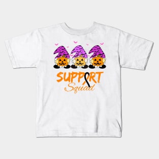 Support squad Halloween pumpkin Kids T-Shirt